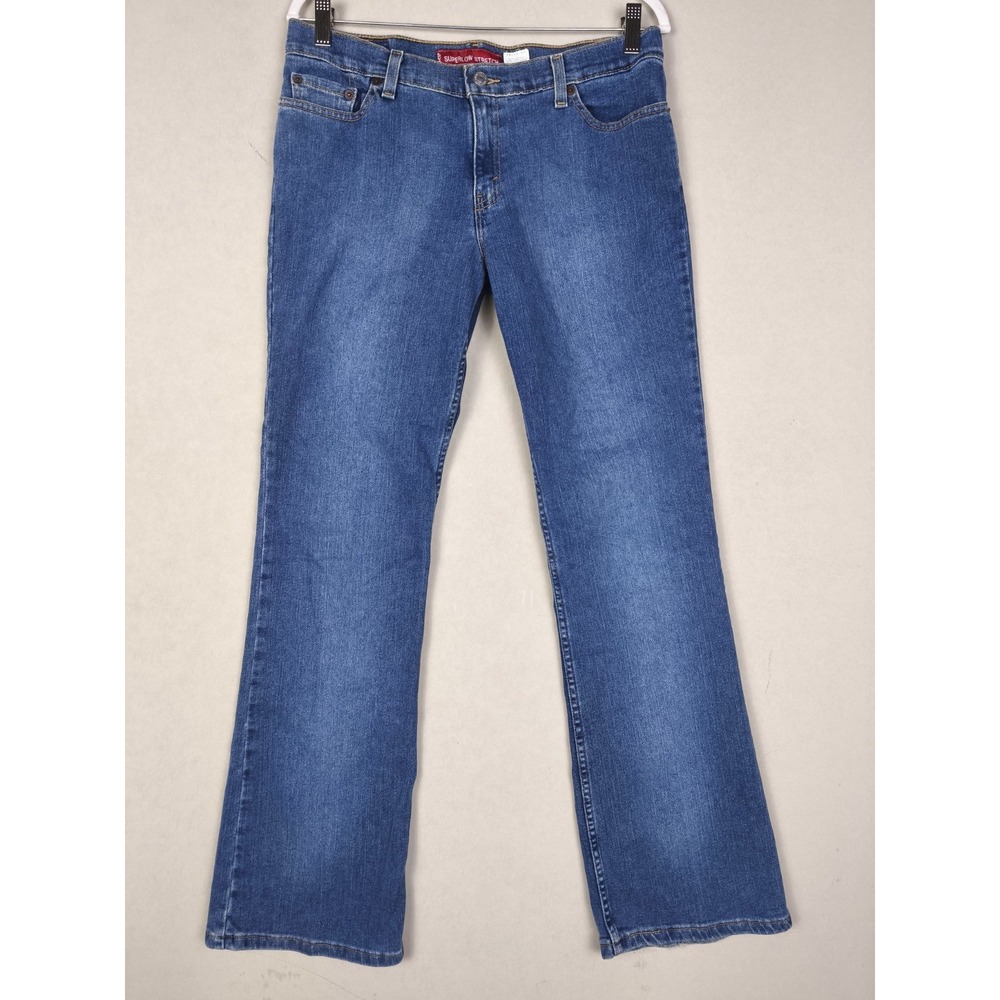 VTG Y2K Levis 518 Superlow Boot Cut Jeans Womens Size 11 Medium Wash Stretch